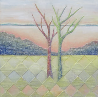 Original art for sale at UGallery.com | Standing Together by Brit J Oie | $750 | mixed media artwork | 20' h x 20' w | photo 1