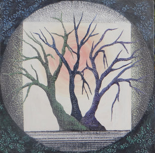 Original art for sale at UGallery.com | Tree of Life Trilogy by Brit J Oie | $950 | mixed media artwork | 24' h x 24' w | photo 1