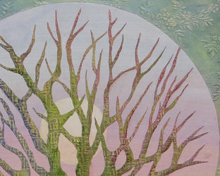 Original art for sale at UGallery.com | Tree of Life - Spring by Brit J Oie | $950 | mixed media artwork | 24' h x 24' w | photo 4