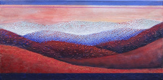 Original art for sale at UGallery.com | Red Earth by Brit J Oie | $450 | mixed media artwork | 10' h x 20' w | thumbnail 1