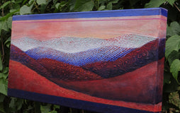 Original art for sale at UGallery.com | Red Earth by Brit J Oie | $450 | mixed media artwork | 10' h x 20' w | thumbnail 2