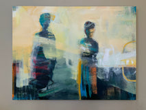 Original art for sale at UGallery.com | Delicate Matters by Gena Brodie Robbins | $3,075 | acrylic painting | 30' h x 40' w | thumbnail 4