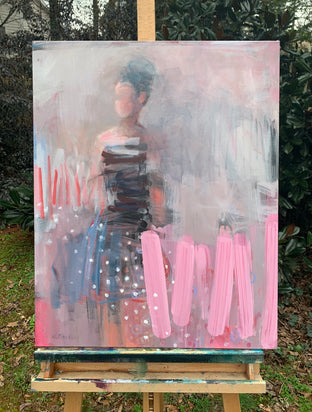 Original art for sale at UGallery.com | Polka Dot Dreams by Gena Brodie Robbins | $1,775 | acrylic painting | 30' h x 24' w | photo 3