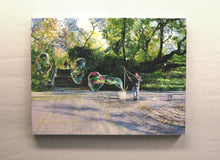 Original art for sale at UGallery.com | Early Autumn Shadows and Bubbles by Onelio Marrero | $1,125 | oil painting | 18' h x 24' w | thumbnail 3