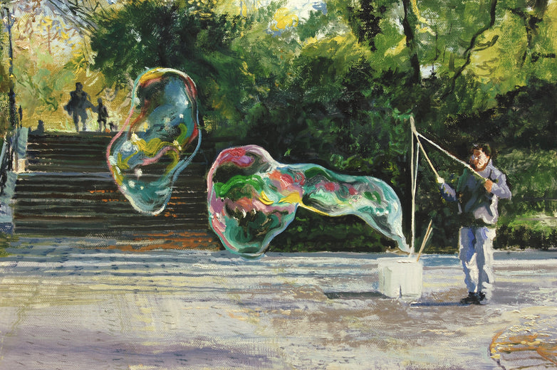 Early Autumn Shadows and Bubbles by Onelio Marrero |   Closeup View of Artwork 