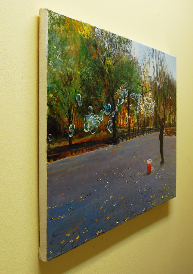 Bubble Meditation by Onelio Marrero |  Side View of Artwork 