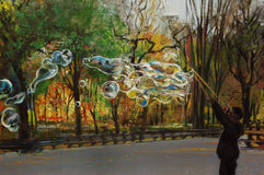 Original art for sale at UGallery.com | Bubble Meditation by Onelio Marrero | $975 | oil painting | 18' h x 24' w | thumbnail 4