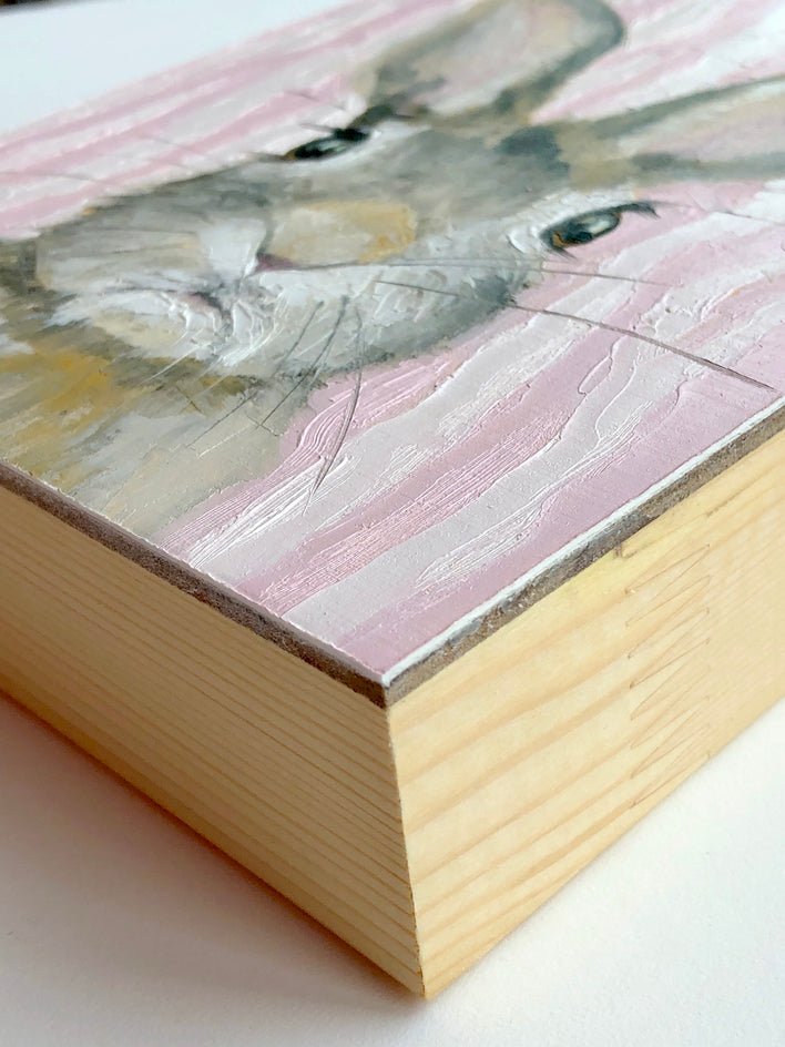 What Did You Say? by Karen Barton |  Side View of Artwork 