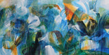 Original art for sale at UGallery.com | Burmskadeedle by Courtney Jacobs | $2,825 | acrylic painting | 36' h x 72' w | thumbnail 1