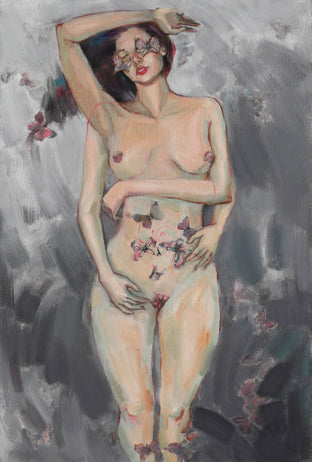 Original art for sale at UGallery.com | Sensual Transcendence by Mika Burt | $4,800 | oil painting | 47.25' h x 31.5' w | photo 1