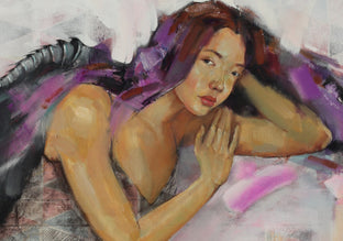Original art for sale at UGallery.com | Inside Out /Purple/ by Mika Burt | $4,350 | oil painting | 39.27' h x 39.27' w | photo 4
