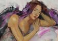 Original art for sale at UGallery.com | Inside Out /Purple/ by Mika Burt | $4,350 | oil painting | 39.27' h x 39.27' w | thumbnail 4