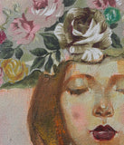 Original art for sale at UGallery.com | The Earth 3 by Mika Burt | $1,050 | oil painting | 13.78' h x 11.81' w | thumbnail 4