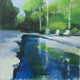 Original art for sale at UGallery.com | By the Pool by Janet Dyer | $950 | acrylic painting | 20' h x 20' w | thumbnail 1