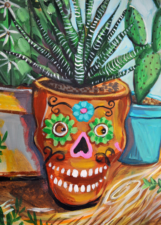 Cactus Garden by Kira Yustak |  Closeup View of Artwork 