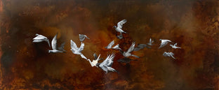 Original art for sale at UGallery.com | This Is Not a Flock of Birds by Candice Eisenfeld | $4,400 | acrylic painting | 24' h x 52' w | photo 1