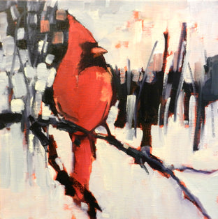 Original art for sale at UGallery.com | Cardinal Rule by Mary Pratt | $350 | oil painting | 12' h x 12' w | photo 1