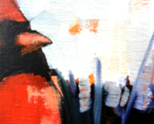 Original art for sale at UGallery.com | Cardinal Rule by Mary Pratt | $350 | oil painting | 12' h x 12' w | photo 4
