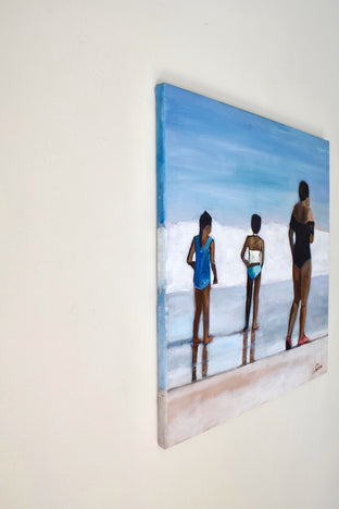 Day at the Beach by Carey Parks |  Side View of Artwork 
