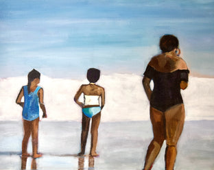 Day at the Beach by Carey Parks |   Closeup View of Artwork 