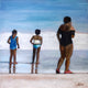 Original art for sale at UGallery.com | Day at the Beach by Carey Parks | $900 | acrylic painting | 24' h x 24' w | thumbnail 1
