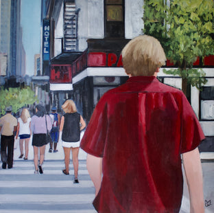 Original art for sale at UGallery.com | Off Broadway by Carey Parks | $3,100 | acrylic painting | 36' h x 36' w | photo 1