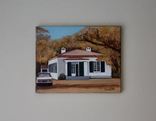 Original art for sale at UGallery.com | On the Island by Carey Parks | $675 | acrylic painting | 11' h x 14' w | photo 3