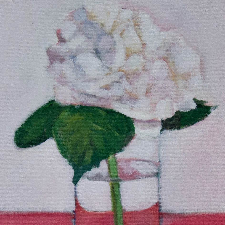 One Hydrangea by Carey Parks |  Closeup View of Artwork 