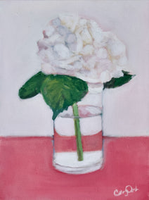 acrylic painting by Carey Parks titled One Hydrangea