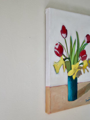 Spring Flowers by Carey Parks |  Side View of Artwork 