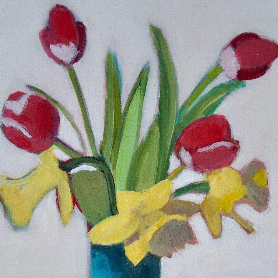 Spring Flowers by Carey Parks |  Closeup View of Artwork 