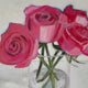 Original art for sale at UGallery.com | Four Roses by Carey Parks | $575 | acrylic painting | 10' h x 10' w | thumbnail 4