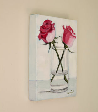 Two Roses by Carey Parks |  Side View of Artwork 