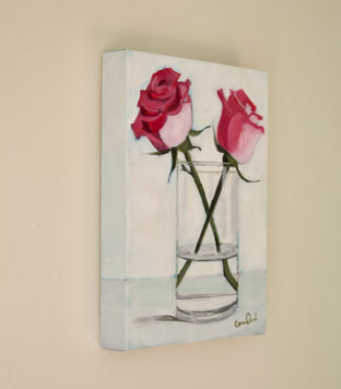 Original art for sale at UGallery.com | Two Roses by Carey Parks | $575 | acrylic painting | 12' h x 9' w | photo 2