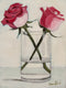 Original art for sale at UGallery.com | Two Roses by Carey Parks | $575 | acrylic painting | 12' h x 9' w | thumbnail 1