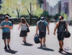 Original art for sale at UGallery.com | Union Square by Carey Parks | $650 | acrylic painting | 11' h x 14' w | thumbnail 1