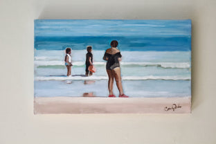 Original art for sale at UGallery.com | Waiting for the Waves by Carey Parks | $750 | acrylic painting | 12' h x 20' w | photo 3