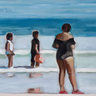 Original art for sale at UGallery.com | Waiting for the Waves by Carey Parks | $750 | acrylic painting | 12' h x 20' w | photo 4