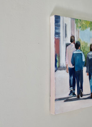 Original art for sale at UGallery.com | Walking in Brooklyn by Carey Parks | $650 | acrylic painting | 14' h x 11' w | photo 2