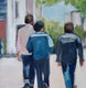 Original art for sale at UGallery.com | Walking in Brooklyn by Carey Parks | $650 | acrylic painting | 14' h x 11' w | thumbnail 4