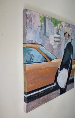Original art for sale at UGallery.com | Walking in Midtown by Carey Parks | $3,100 | acrylic painting | 36' h x 36' w | photo 2