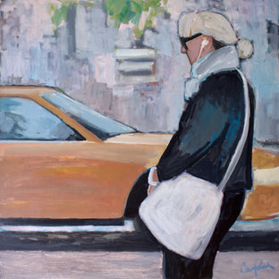 Original art for sale at UGallery.com | Walking in Midtown by Carey Parks | $3,100 | acrylic painting | 36' h x 36' w | photo 1