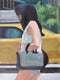 Original art for sale at UGallery.com | Walking in Soho by Carey Parks | $875 | acrylic painting | 30' h x 14' w | thumbnail 4