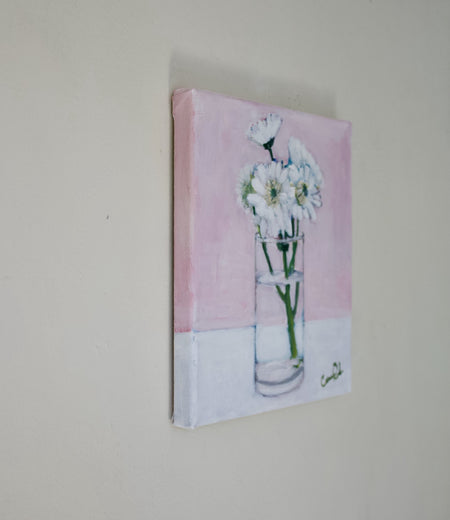 White Flowers by Carey Parks |  Context View of Artwork 