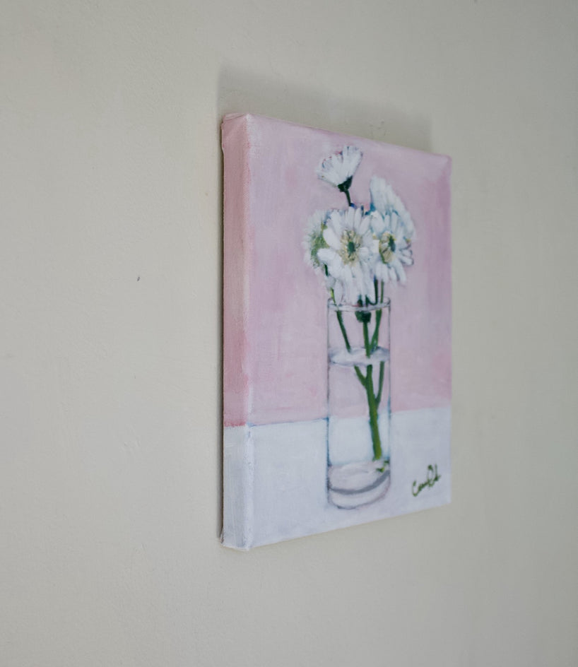 White Flowers by Carey Parks |  Context View of Artwork 
