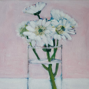 White Flowers by Carey Parks |   Closeup View of Artwork 