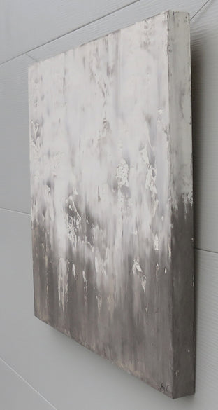 Cascade White-Gray by Jenn Williamson |  Side View of Artwork 