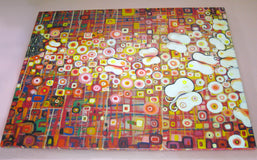 Original art for sale at UGallery.com | Cat and Butterflies by Natasha Tayles | $1,225 | acrylic painting | 38' h x 30' w | thumbnail 2