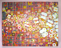 Original art for sale at UGallery.com | Cat and Butterflies by Natasha Tayles | $1,225 | acrylic painting | 38' h x 30' w | thumbnail 3