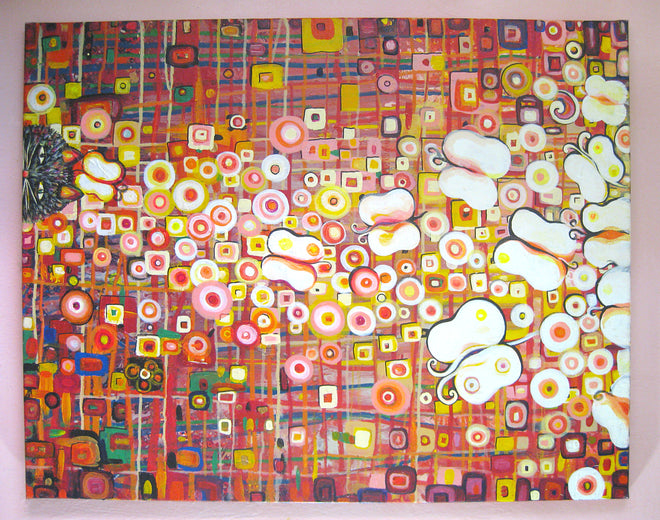 Cat and Butterflies by Natasha Tayles |  Context View of Artwork 